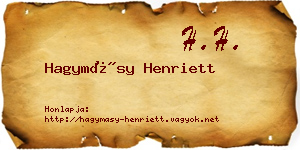 Hagymásy Henriett névjegykártya